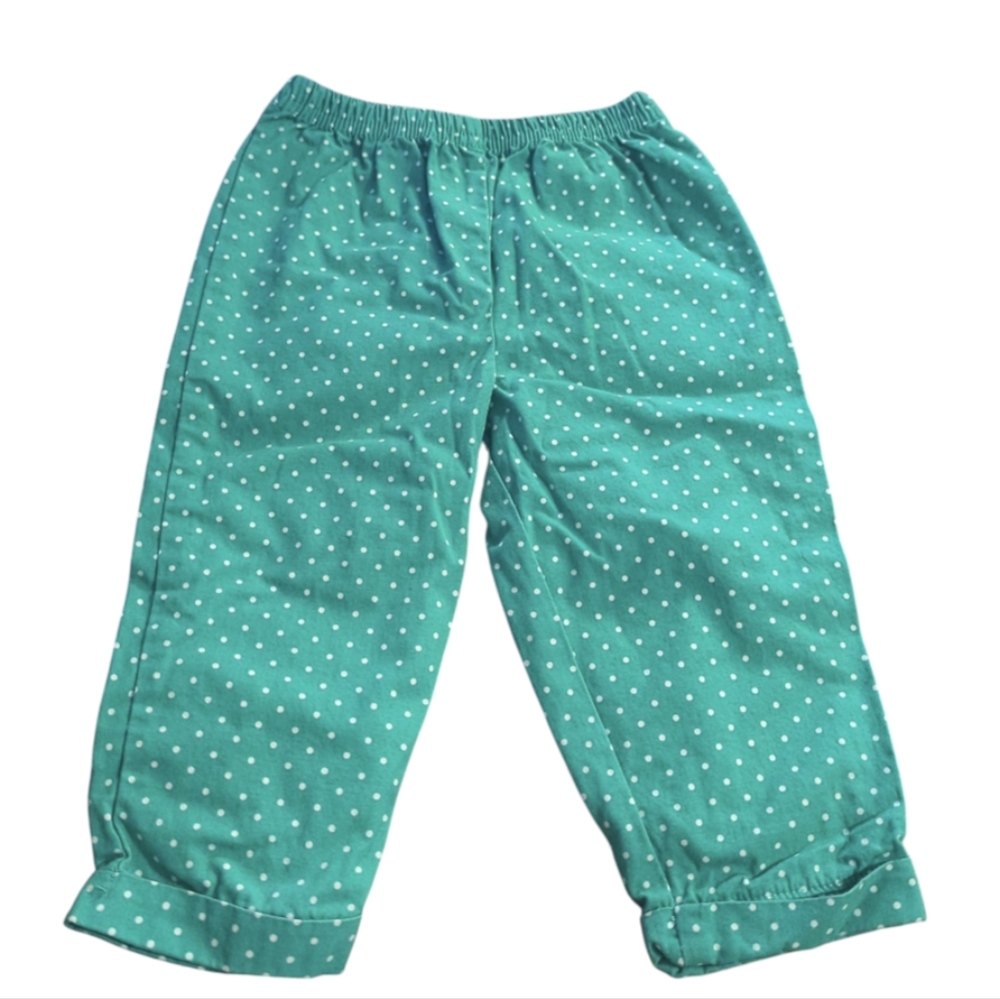 Carter's Green And White Polka Dot Pants Size 9 Months.